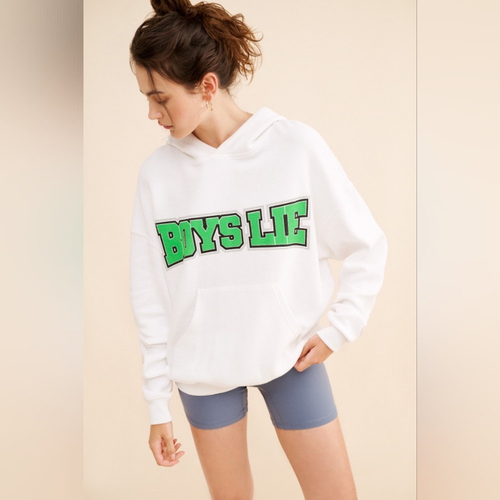 Boys Lie Don't Fumble Racer Hoodie, NWOT XS/S